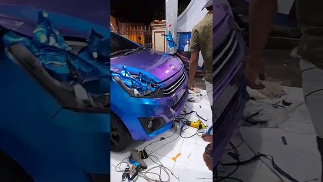 daihatsu ayla full wrap... chameleon blue infinity.... #cuttingsticker #dengenjret смотреть онлайн