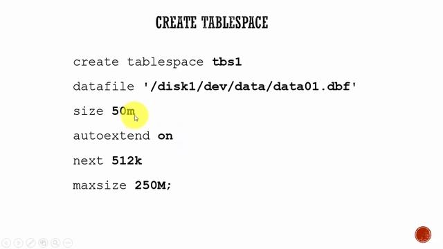 043 Oracle DBA Complete Tutorial - Lets create a Tablespace смотреть онлайн
