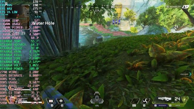 Apex 1080 High \\ 4060 + 13600K + DDR5-8000C38 // G7 240Hz // 183 FPS AVG смотреть онлайн