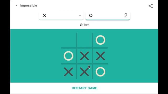 impossible mode tic tac toe Google I beat it смотреть онлайн