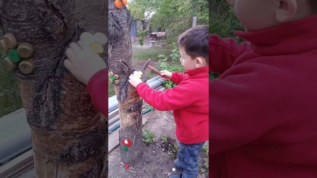 Как украсить пеньки от дерева крышками смотреть онлайн