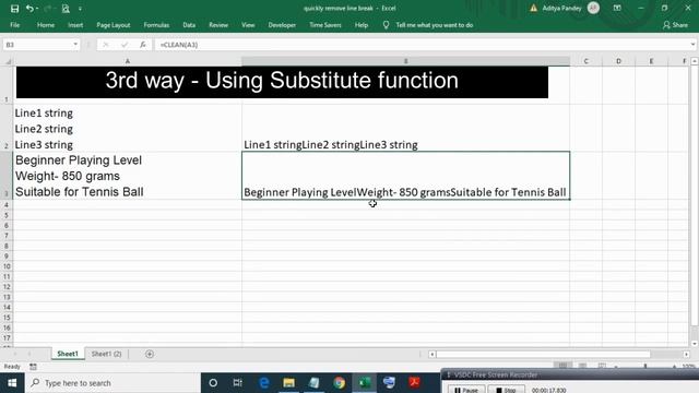 How to remove line breaks in Excel (3 Ways). смотреть онлайн