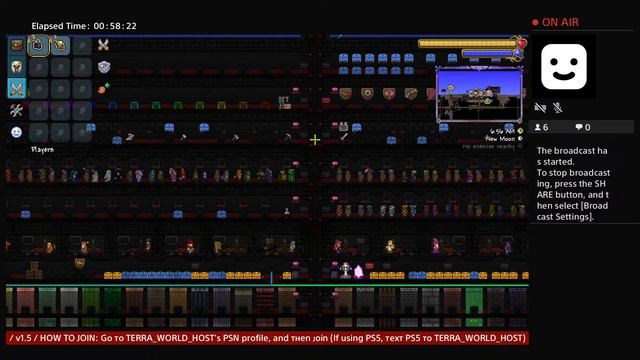 (LIVE) / PS4 / Ultimate All Items World 1.4.4 / 24/7 / SERVER 1 / Terraria / смотреть онлайн