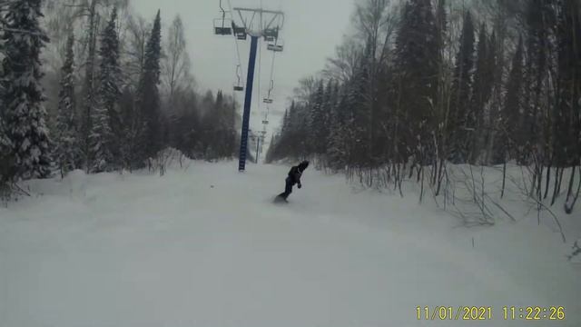 Гора Югус. Кемеровская область, г. Междуреченск. 11 января 2021 г.