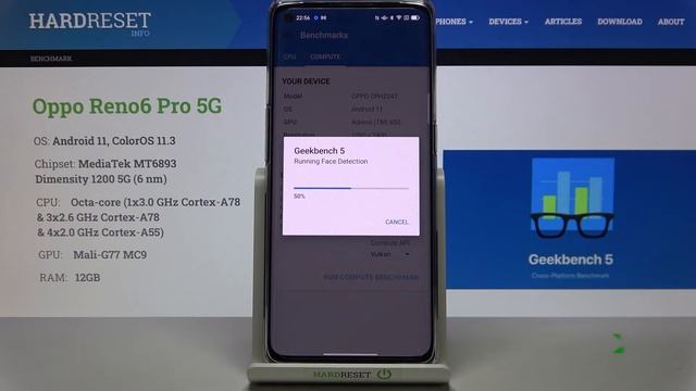OPPO Reno 6 Pro 5G | Тест OPPO Reno 6 Pro 5G с помощью geekbench 5 gpu vulkan смотреть онлайн