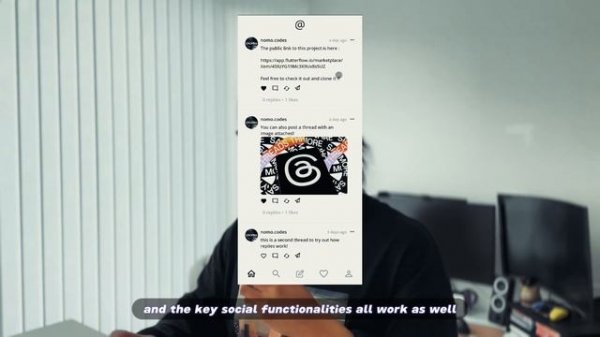 I cloned a Twitter clone with no-code - Build Threads like app with Flutterflow