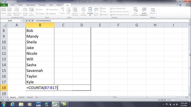Excel: How to use the COUNTA function to count text items in a row or column. смотреть онлайн