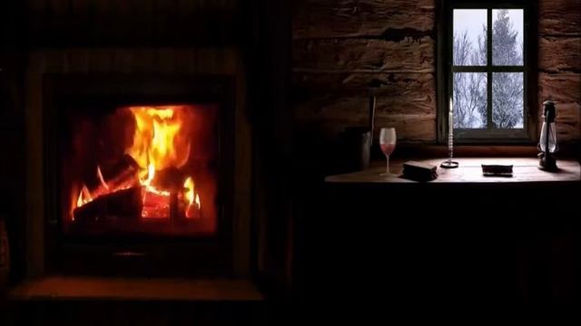 Костер в камине и красивая музыка. Релаксация. Стрим. Stream. Live. смотреть онлайн