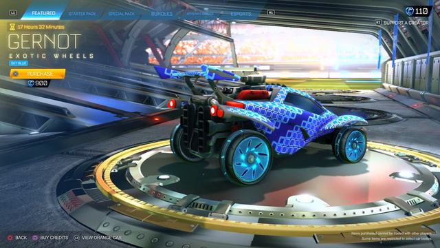 Rocket League Item Shop HD 🚀🛒[NEW CYCLONE SKY BLUE!❗️- GERNOT SKY BLUE❗️]|Ryufalcon Blue
