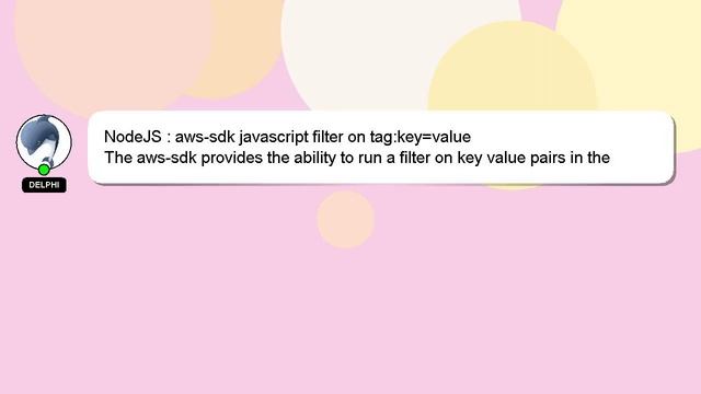 NodeJS : aws-sdk javascript filter on tag:key=value смотреть онлайн
