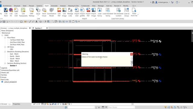 REVIT MEP 2021 - STEP BY STEP TUTORIAL 20 - HOW TO MONITOR A LINKED FILE OF ANOTHER DISCIPLINE смотреть онлайн