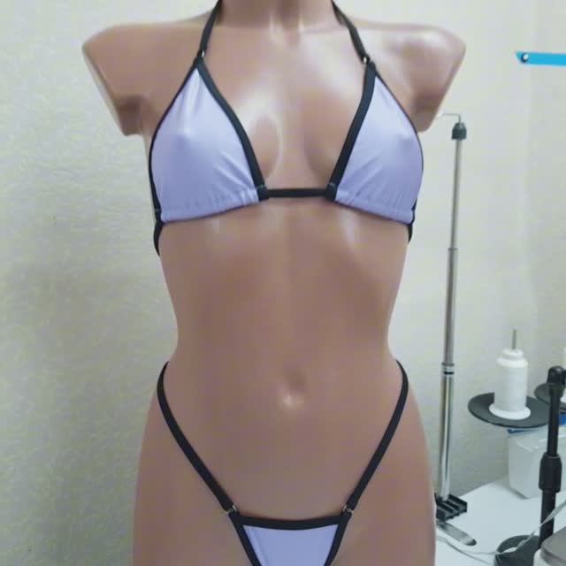 Купальник DonMarino микро бикини сиреневый (обзор)