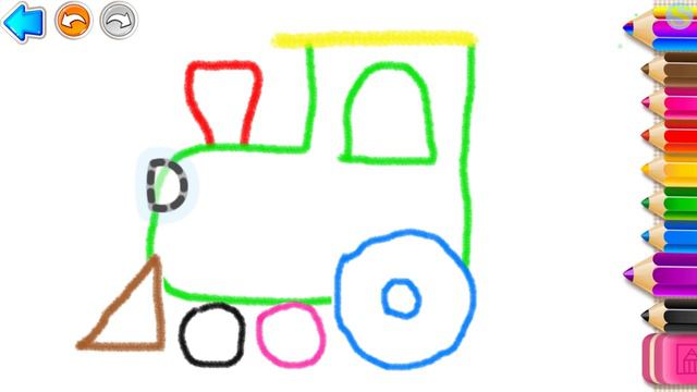 Учимся рисовать . Рисуем 🎨 транспорт. Рисовалка для малышей. смотреть онлайн