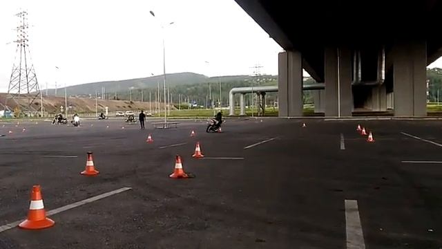 Gymkhana GP 2019 stage 3 / Шереметьева Ольга Honda CBR 150 R / heat1