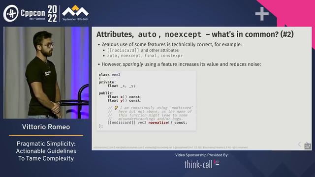 Pragmatic Simplicity - Actionable Guidelines To Tame Cpp Complexity - Vittorio Romeo - CppCon 2022 смотреть онлайн