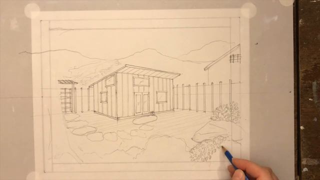 Meditation Garden Style Tiny House Design Sketch смотреть онлайн