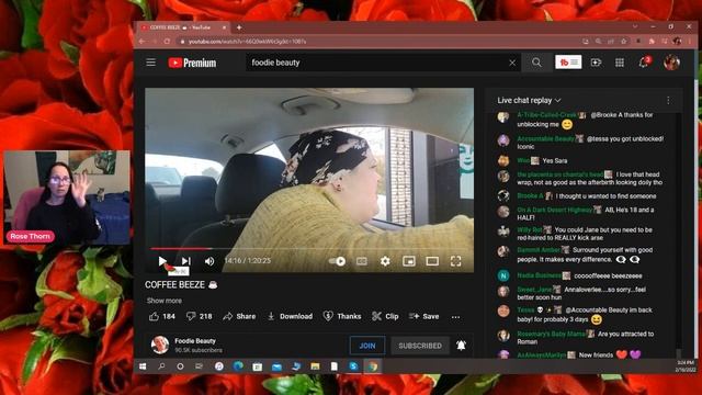 FOODIE BEAUTY ROMAN COFFEE BEEZE LIVESTREAM REACT смотреть онлайн