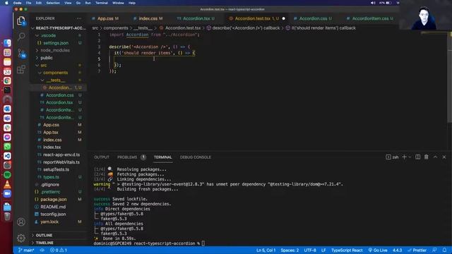 How to create your own Accordion in React and TypeScript with tests смотреть онлайн
