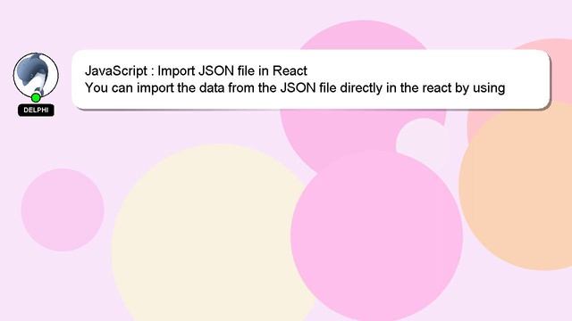 JavaScript : Import JSON file in React смотреть онлайн