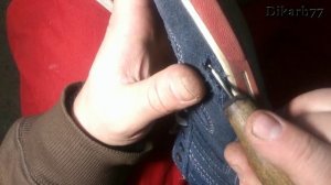 Ремонт обуви. Внутренняя латка на замшевой обуви.