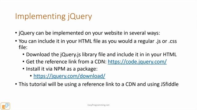 Easy jQuery - An Intro to the jQuery Library (0) смотреть онлайн