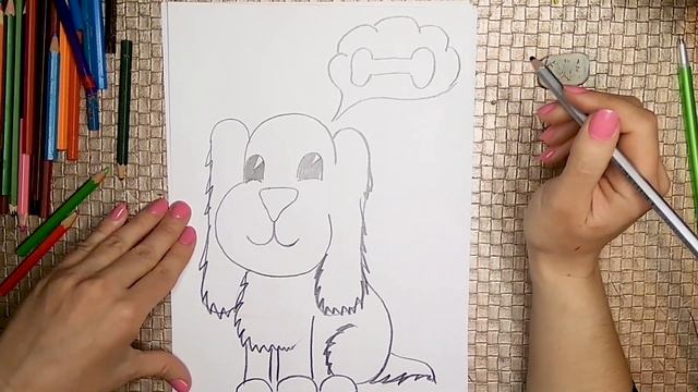 Как просто нарисовать собачку ребенку. Онлайн-школа рисования "Малевашки" смотреть онлайн