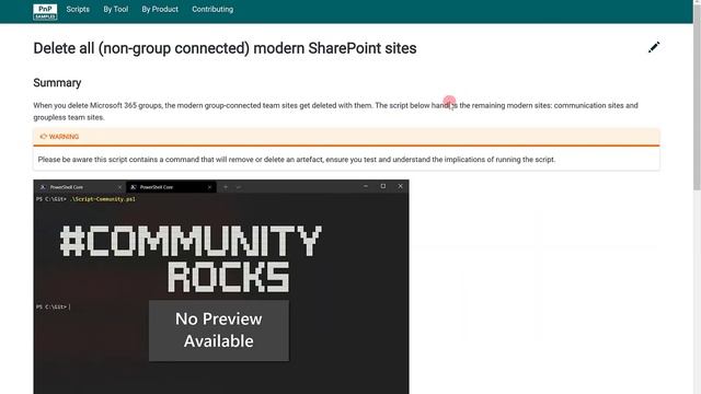 Microsoft 365 - PnP PowerShell Scripts Repository смотреть онлайн