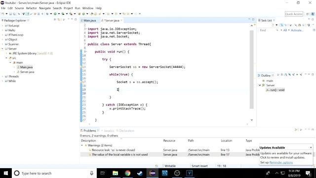 Java Advanced Tutorial #2 - Server Sockets смотреть онлайн