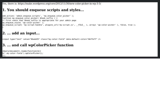 Wordpress: How to implement color picker from wordpress in my plugin? (2 Solutions!!) смотреть онлайн