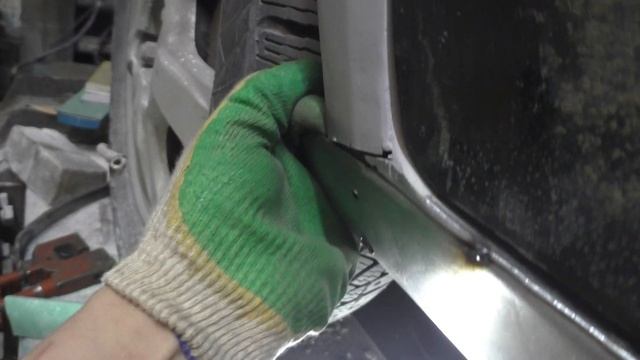 Hyundai Getz мятый вкруг ч.6 сварка правого порога