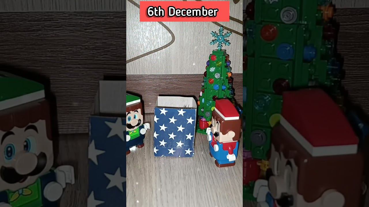 My Christmas & New Year Advent Calendar mini surprises by Lego Super Mario & Luigi. Day 6 #shorts смотреть онлайн