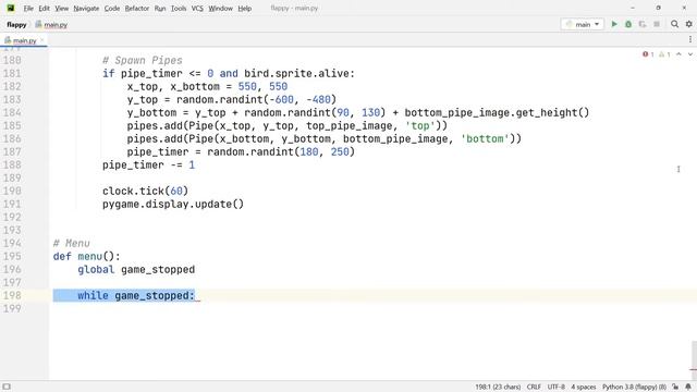 Flappy Bird in Python & Pygame [Part 5: Adding a Menu] смотреть онлайн