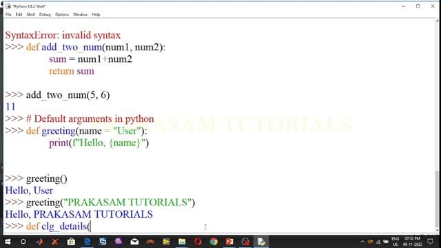 Default Arguments In Python смотреть онлайн