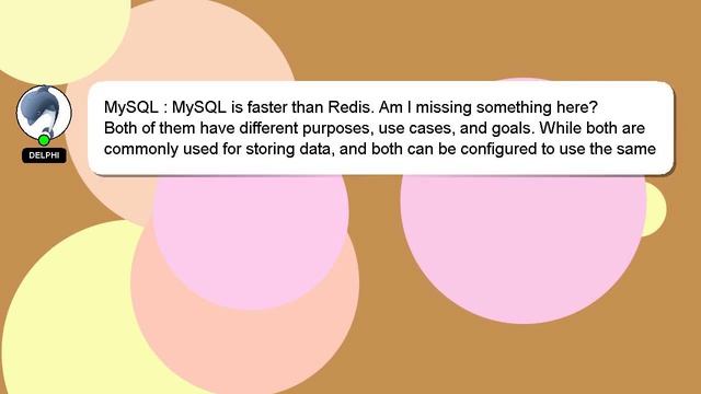 MySQL : MySQL is faster than Redis. Am I missing something here? смотреть онлайн