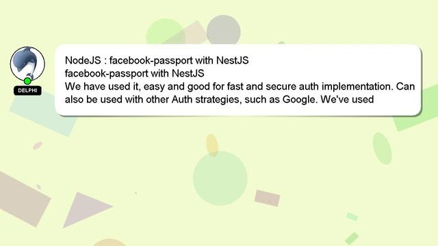 NodeJS : facebook-passport with NestJS смотреть онлайн