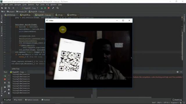 QR code scanner from webcam using python смотреть онлайн