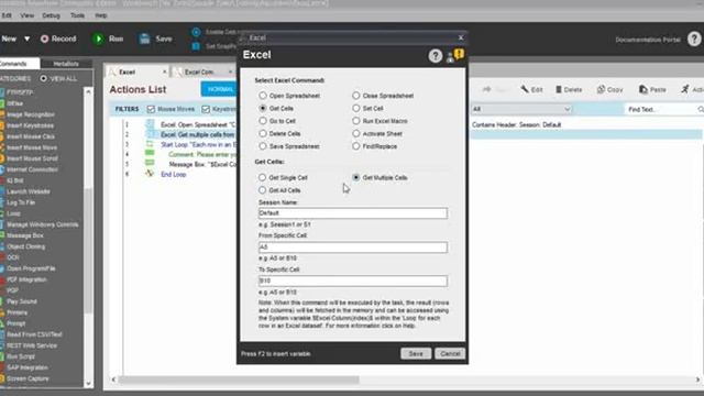 Excel command in Automation Anywhere - open spreadsheet, get cells, delete cells, run excel macro смотреть онлайн
