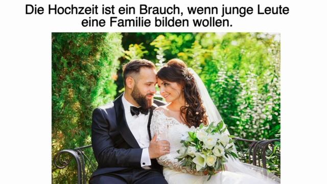 A1/ A2 / Описание картинки/ #немецкийязык / Sprechen I Hochzeit/ Свадьба I Bildbeschreibung