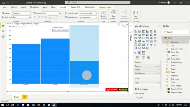 how drill down works in power BI смотреть онлайн