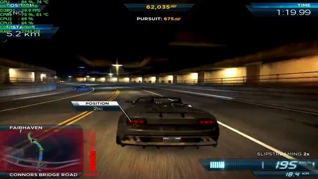Need For Speed Most Wanted 2012 on GTX 550TI + Phenom II X4 945 смотреть онлайн