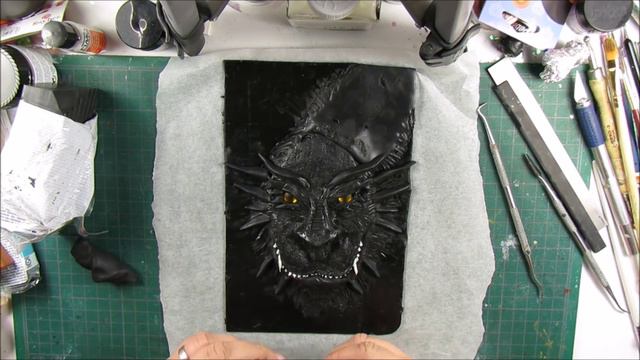 Dragon journal cover - polymer clay TUTORIAL смотреть онлайн