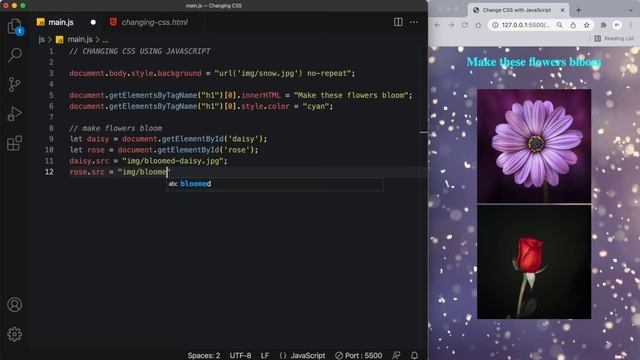 JavaScript Tutorial for Beginners Part 23: Changing CSS смотреть онлайн