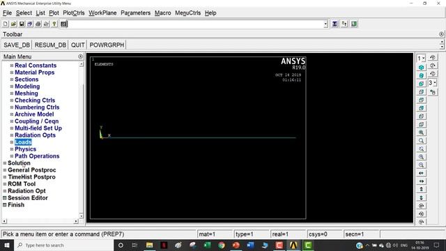 Coupled Thermal-Structural Analysis For Finding The Thermal Stress In A Bar Using ANSYS APDL