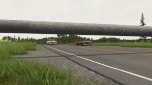 Автомобили против низких труб - BeamNG Drive