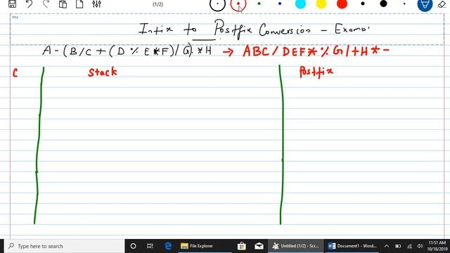 infix to postfix conversion using stack in tamil(part 2) смотреть онлайн