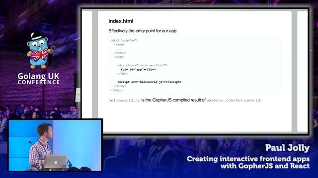 Creating interactive frontend apps with GopherJS and React смотреть онлайн