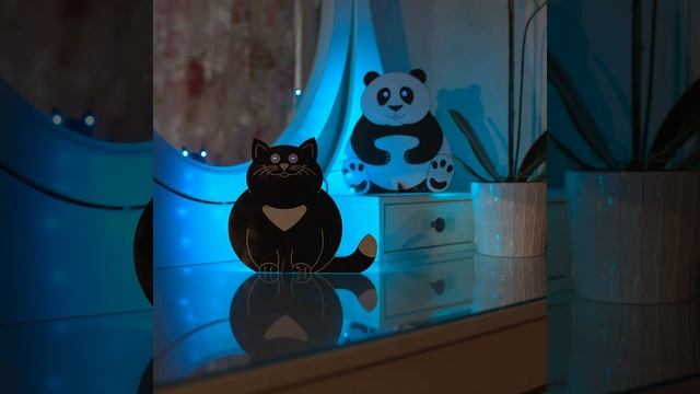 Ночник Кот и Панда CatBear смотреть онлайн
