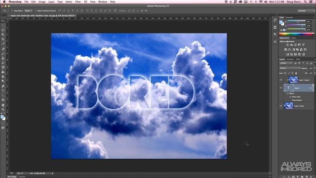 Clipping Masks for Text in Photoshop CC смотреть онлайн