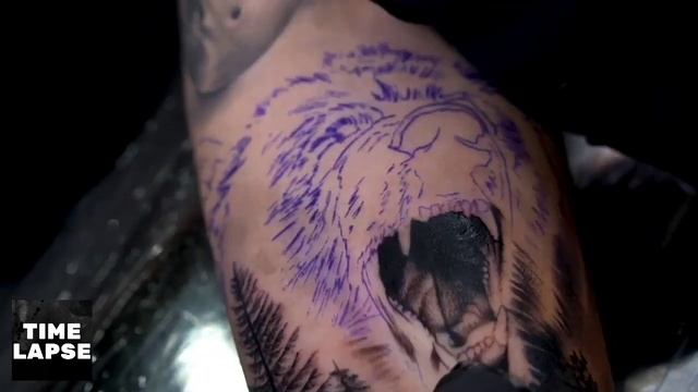 Bear Realistic Tattoo