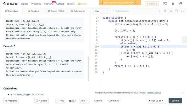 Remove Duplicates from Sorted Array II | LeetCode 80 | Array смотреть онлайн